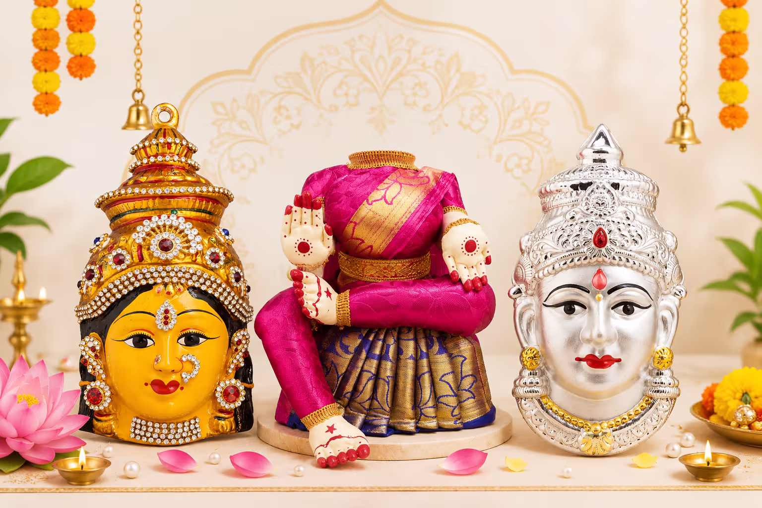 Lakshmi Idols_Faces_locateusstore