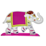 Elegant MDF Standing Elephant Décor (12 Inch) – Handcrafted Festive Figurine for Varamahalakshmi, Home Altar & Spiritual Gifting by Locate Us Store