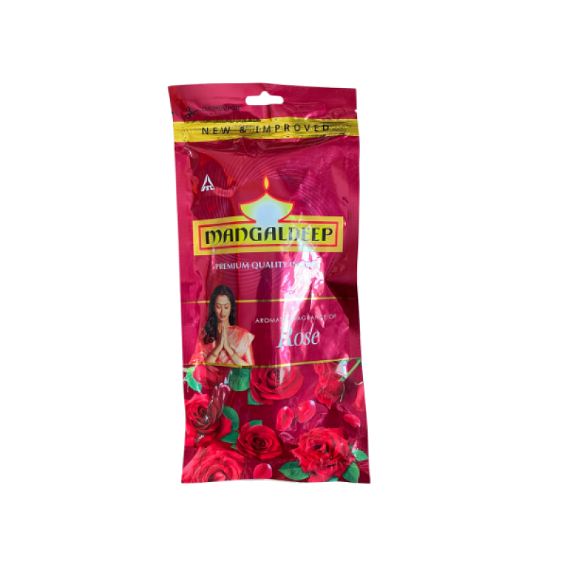 Mangaldeep Rose Puja Zip Lock Agarbatti 125g | Locate Us Store
