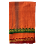 2m Sacred Orange Ayyappaswamy Panche – Pure Cotton Sabarimala Ritual Dhoti