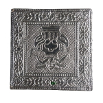 Premium Kalasha Design Puja Chowki Stand (2.75" x 2.75") – Compact Square Handcrafted Pedestal for Kalash, Idols & Sacred Essentials by Locate Us Store