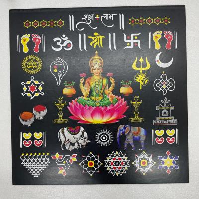 Lakshmi Devotional with Shubh Labh – 4 Inch Premium Refrigerator & Locker Magnet