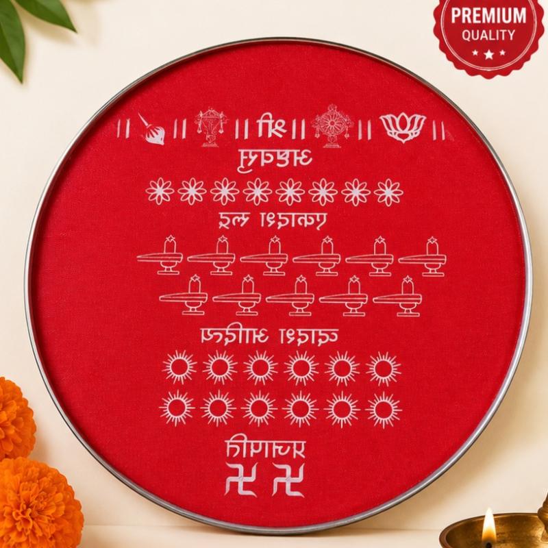 Adhikamasa Rangoli Stencil Set | Traditional Decorative Rangoli Design Templates | Reusable Festival Floor Decoration | 29.5 x 29.5 cm