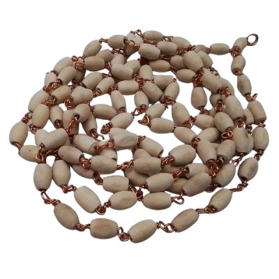 Authentic Hand-Carved Tulasi Male 34 Inches – Sacred Basil Prayer Beads by Locate Us Store