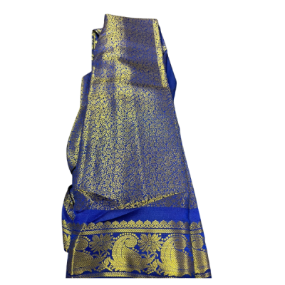 Premium Readymade Varamahalakshmi Kalash Saree (17" Height) – Pre-Pleated Traditional Silk-Style Alankaram Saree for 12" Kalash & Idols by Locate Us Store