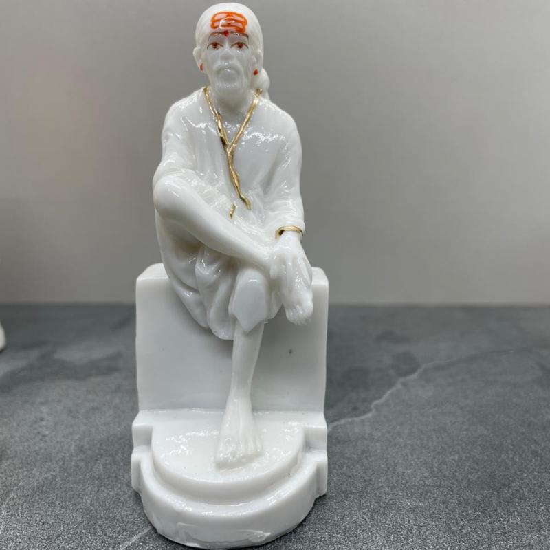 Sai Baba White Idol for Home & Office Blessings | Locate Us Store